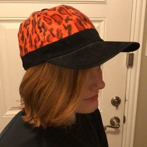 Nordstrom Leopard Print Chic Velvet Hat
